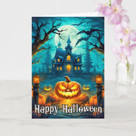 Tarjeta Feliz Halloween Mischievous GIGHT Pumpkins