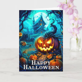 Tarjeta Feliz Halloween Mischievous GIGHT Pumpkins