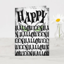 Tarjeta Feliz Halloween Ojos Espeluznantes