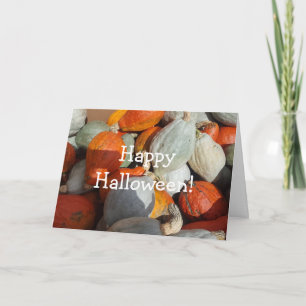 Tarjeta Feliz Halloween Otoño Bendiciones Calabazas