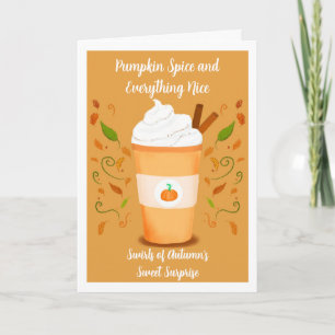 Tarjeta Feliz Halloween Pumpkin Spice Latte