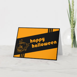 Tarjeta feliz halloween : retro :
