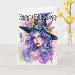 Tarjeta Feliz Halloween | Salem Witch