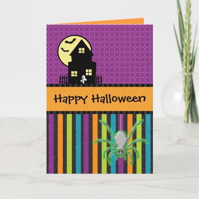 Tarjeta Feliz Halloween Scrapbook (Anverso)