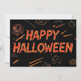 Tarjeta Feliz Halloween, tarjeta de felicitación H