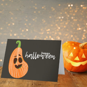 Tarjeta Feliz Halloween Whimsical Pumpkin