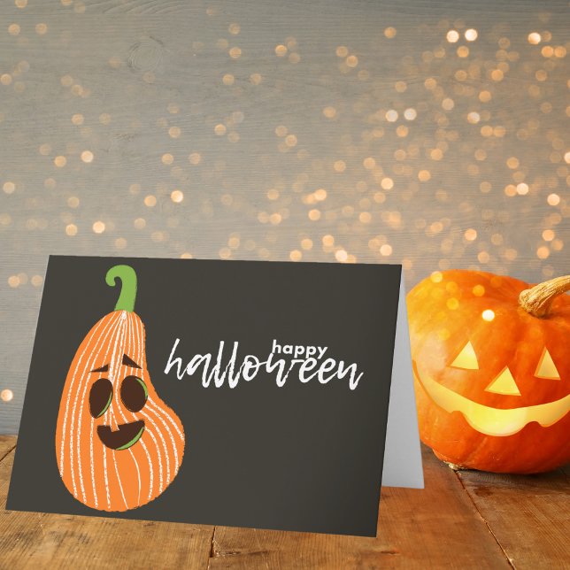 Tarjeta Feliz Halloween Whimsical Pumpkin (Subido por el creador)