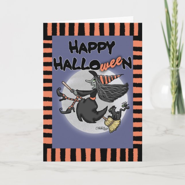Tarjeta Feliz HalloWEEn Witch (Anverso)