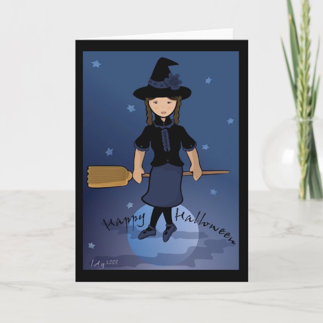 Tarjeta Feliz Halloween Witch Card (Anverso)