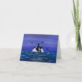 Tarjeta Feliz Halloween Witchen Moonrise Card