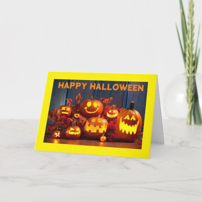 TARJETA *FELIZ HALLOWEEN Y DIVERTIRSE* (Anverso)