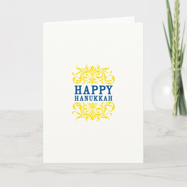 Tarjeta feliz Hanukkah (Anverso)