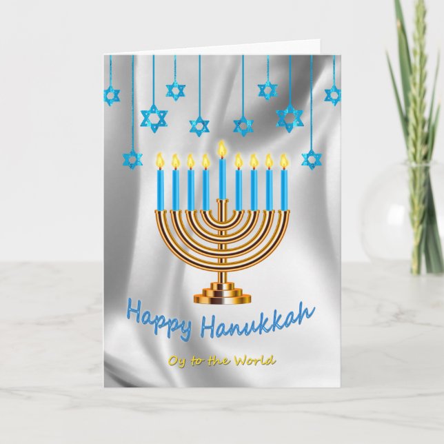 Tarjeta Feliz Hanukkah (Anverso)
