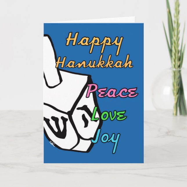 Tarjeta feliz Hanukkah (Anverso)