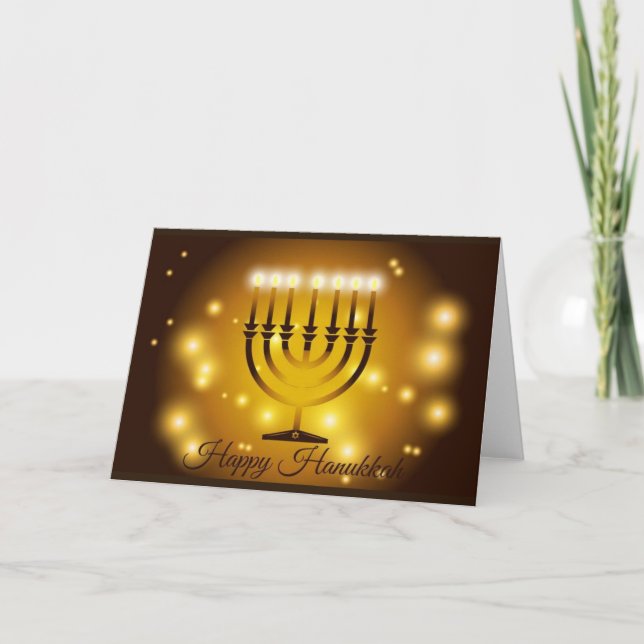 Tarjeta feliz Hanukkah (Anverso)