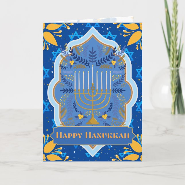 Tarjeta Feliz Hanukkah (Anverso)