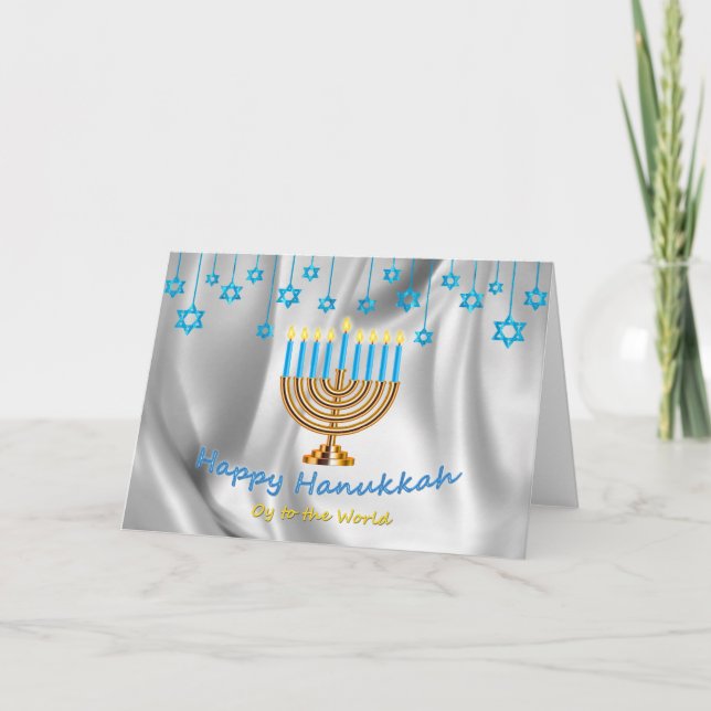 Tarjeta Feliz Hanukkah (Anverso)