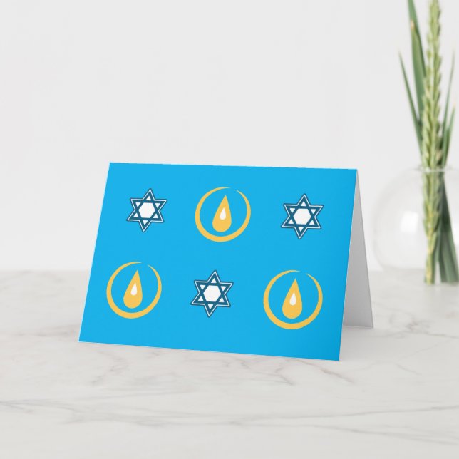 Tarjeta Feliz Hanukkah (Anverso)
