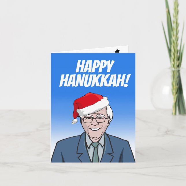 Tarjeta Feliz Hanukkah de Bernie Sanders (Anverso)