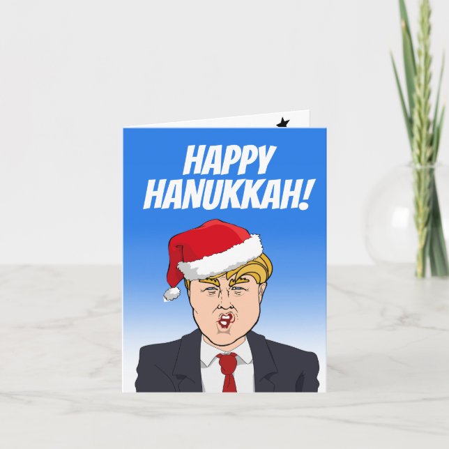Tarjeta Feliz Hanukkah de Donald Trump (Anverso)