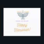 Tarjeta feliz Hanukkah - personalizable<br><div class="desc">Feliz tarjeta Hanukkah. Puede personalizar de la sección de nombre y dirección y agregar su propio mensaje.</div>