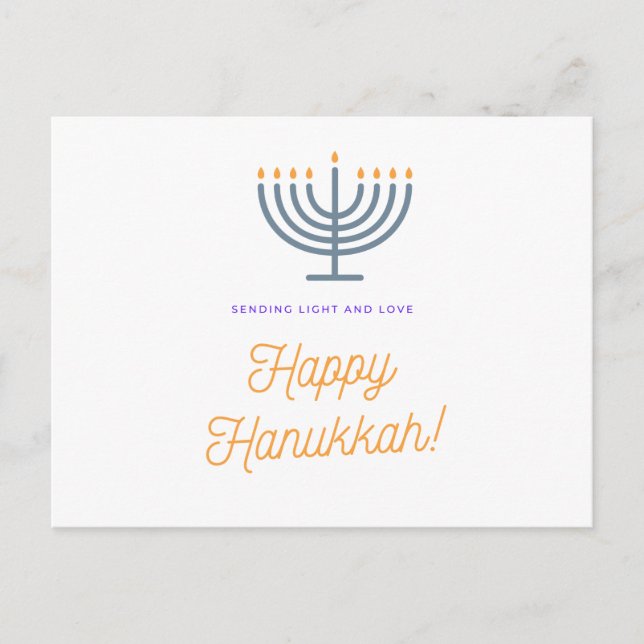 Tarjeta feliz Hanukkah - personalizable (Anverso)