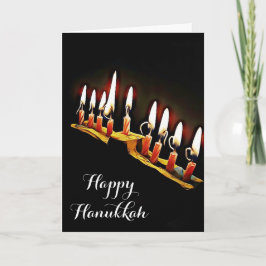 Tarjeta Feliz Hanukkah que bendigas y seas bendecida.
