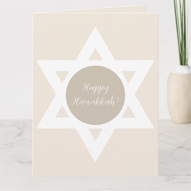 Tarjeta Feliz Hanukkah Saludos (Anverso)
