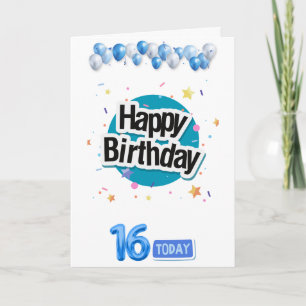 Tarjeta feliz hijo de 16 años