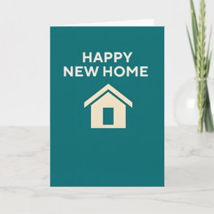 Tarjeta Feliz Hogar Nuevo x Verde Acuático 