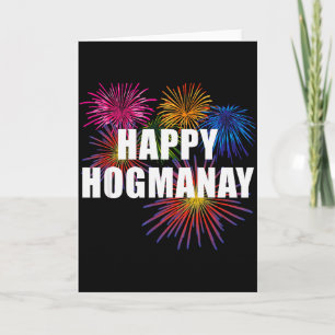 Tarjeta Feliz Hogmanay Escocia Nochevieja Top de Mujer