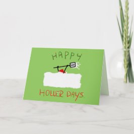 Tarjeta Feliz Hollerdays 5 - nieve palpitante.