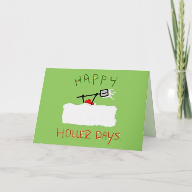Tarjeta Feliz Hollerdays 5 - nieve palpitante. (Anverso)