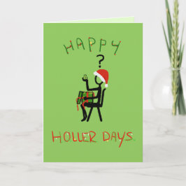 Tarjeta Feliz Hollerdays 6 - regalo de Navidades aguacate.