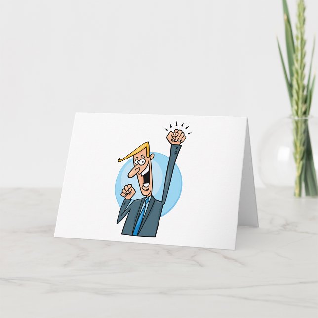 Tarjeta Feliz hombre de negocios (Subido por el creador)