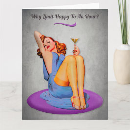 Tarjeta Feliz Hora Graciosa ?Saludo Retro