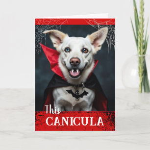 Tarjeta Feliz Howl-oween con Canícula Vampiro