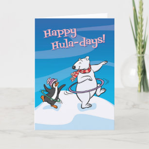 Tarjeta Feliz Hula-Días (En Blanco Por Dentro)