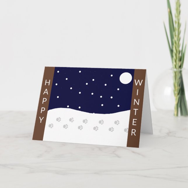 Tarjeta Feliz invierno rural (Anverso)