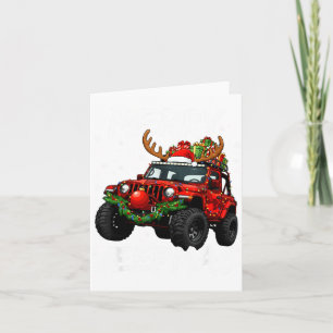 Tarjeta Feliz Jeepmas Reno Luces Feas Navidad Divertido 