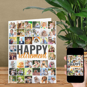 Tarjeta Feliz Jubilación 40 Fotos Collage Personalizado
