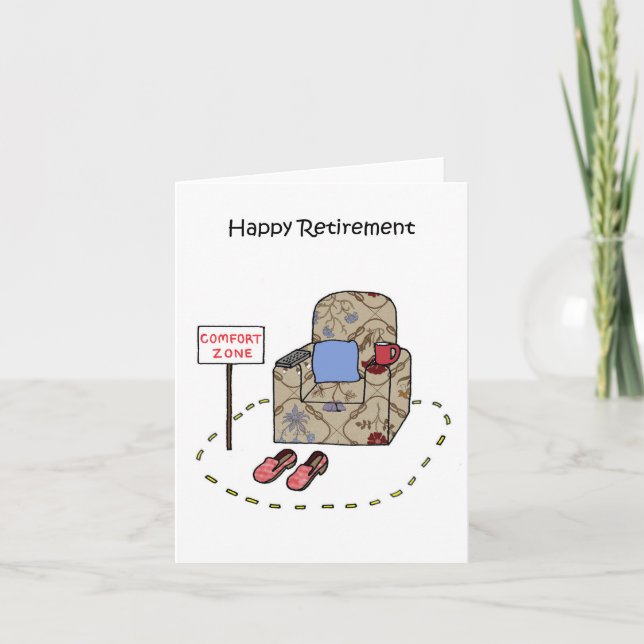 Tarjeta Feliz Jubilación Sillón Humorístico (Anverso)