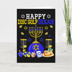 Tarjeta Feliz Jugador de Disc Golf Disc Golkah Fan Hanukka