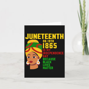 Tarjeta Feliz Junenth Es Mi Día De La Independencia Mujere