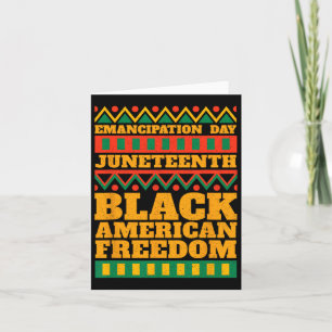 Tarjeta Feliz Juneteenth 1865 Celebra el Día de la Emancip