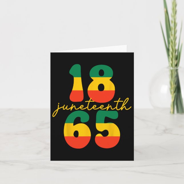 Tarjeta Feliz Juneteenth Es Mi Día De La Independencia Niñ (Anverso)