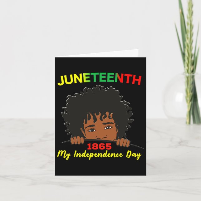 Tarjeta Feliz Juneteenth Independencia Adolescente Juventu (Anverso)