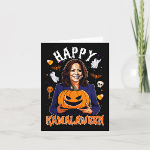 Tarjeta Feliz Kamalaween Pumpkin Harris Halloween