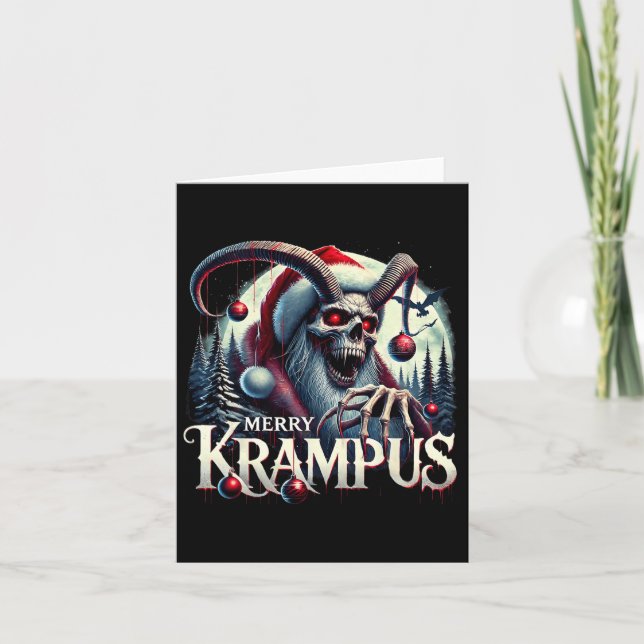 Tarjeta Feliz Krampus Krampus Está Llegando A La Ciudad Ho (Anverso)