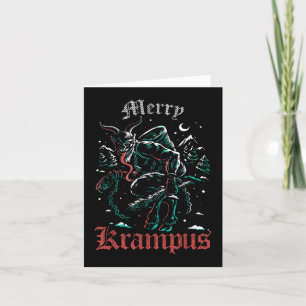 Tarjeta Feliz Krampus Navidades Navidad Horror Mala Maldad